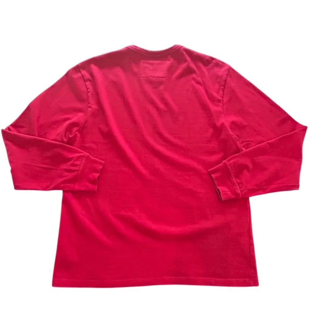 True Religion Varsity Crew Long Sleeve T-Shirt XL Red Rhinestone Logo Streetwear